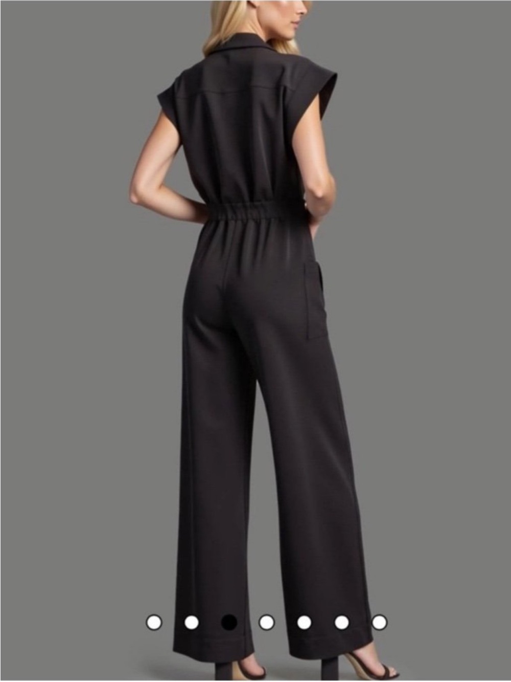 New York & Company Black Wide-Leg Jumpsuit - Picture 2 of 7